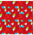 seamless patent depicting hearts valentines day vector image