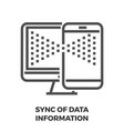 sync of data information line icon vector image