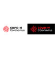 covid19-19 coronavirus design logo and virus vector image