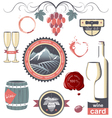 wine emblems vector image vector image