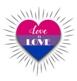 bisexual heart on white background vector image