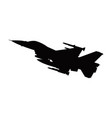 fighter jet silhouette vector image vector image