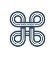 race track abstract logo road junction vector image