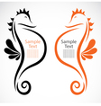 design of the seahorse vector image vector image