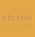 hollow font alphabet vector image