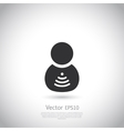 man with wifi symbol insite body vector image vector image