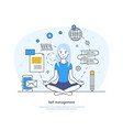 self management personal development vector image