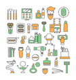 thin line art beauty saloon icon set vector image vector image