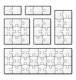 blank puzzle pieces for jigsaw game vector image