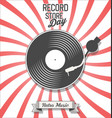 retro vinyl record store day background vector image