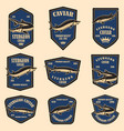 set sturgeon caviar labels design element vector image vector image