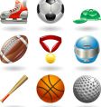 sports icon set vector image vector image