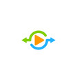 video share logo icon design vector image vector image