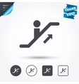 escalator staircase icon elevator moving stair vector image