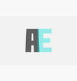 grey pastel blue alphabet letter combination ae vector image vector image