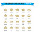 king and queen crowns symbols vector image