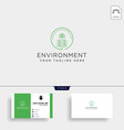 master leaf circle abstract simple logo template vector image