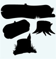 set cross section of tree stump vector image vector image