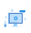 video tutorials online webinar vector image vector image