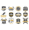 vintage typography design with mountaineers vector image