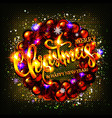 christmas wreath with jingle bells vector image vector image
