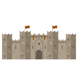medieval castle with fortified wall and towers vector image