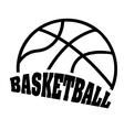 basketball sport vector image vector image