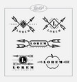 outline label set with arrow vector image