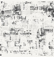 abstract grunge seamless pattern with newspaper vector image vector image
