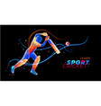 abstract of batsman playing vector image vector image