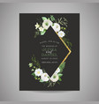 botanical wedding invitation save date card vector image