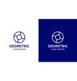 circle logotype template positive and negative vector image