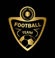 football badge gold vector image vector image