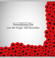 remembrance day background vector image