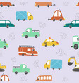 seamless pattern cartoon style bacars vector image