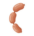 bunch sausages minced meat spicy product vector image vector image