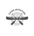 canoe aadventure badge design element vector image