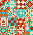 ceramic mosaic tile pattern with geometry shapes vector image