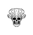 chef skull vector image