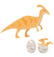 dinosaur family mama and baby vector image vector image