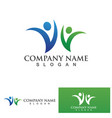 healthy life logo template vector image