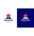 mountain logotype template positive and negative vector image vector image
