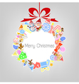 stylized colorful background with christmas vector image