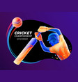 abstract of batsman playing vector image vector image