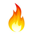 fire icon hot flame bonfire light in explosion vector image vector image
