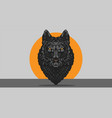 wild grey wolf head vector image vector image