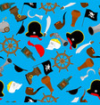 pirate seamless pattern piratical accessory vector image vector image