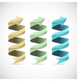 set of ad ribbon 360 wrapped around own axis vector image vector image