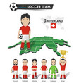 switzerland national soccer cup team football vector image