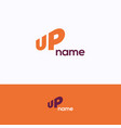 up name logo vector image